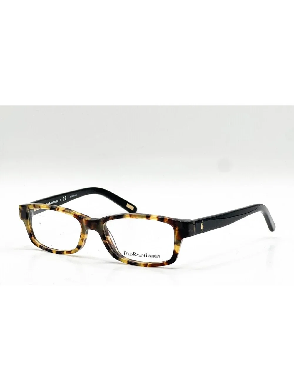 Polo Ralph Lauren 8518 810 Tortoise Black Rectangle Eyeglass Frames 46-15-125
